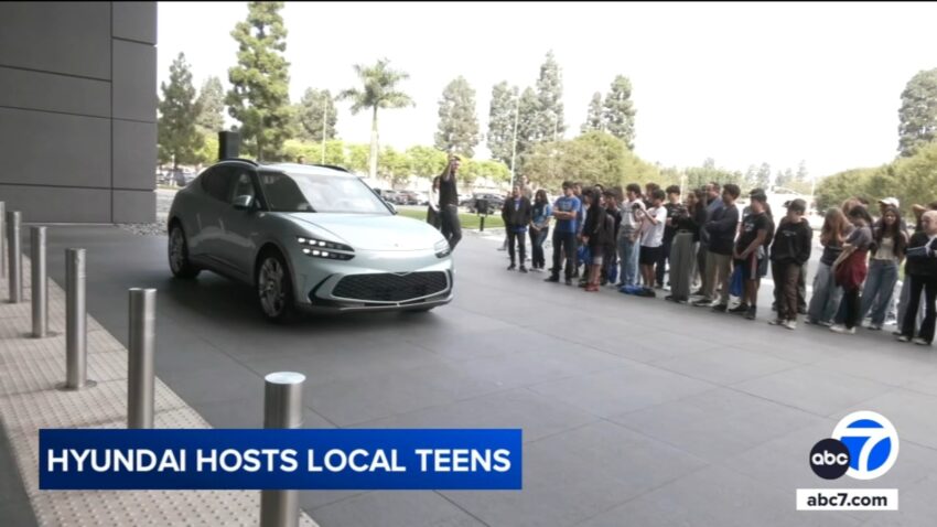 Siswa sekolah menengah Fountain Valley mempelajari bisnis otomotif di Kantor Pusat Hyundai